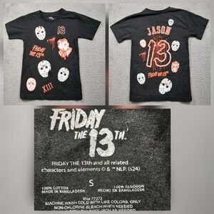 Friday the 13th Jason Horror T-Shirt Men's Small Black Graphic Tee